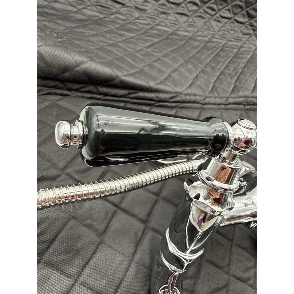 Margot Paris 1912 Thétis Luxury Bath Faucet Set Polished Chrome Porcelain Hand‎